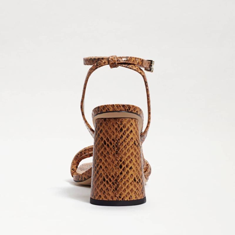Sam Edelman Kia Block Heel Sandal-Wheat Snake