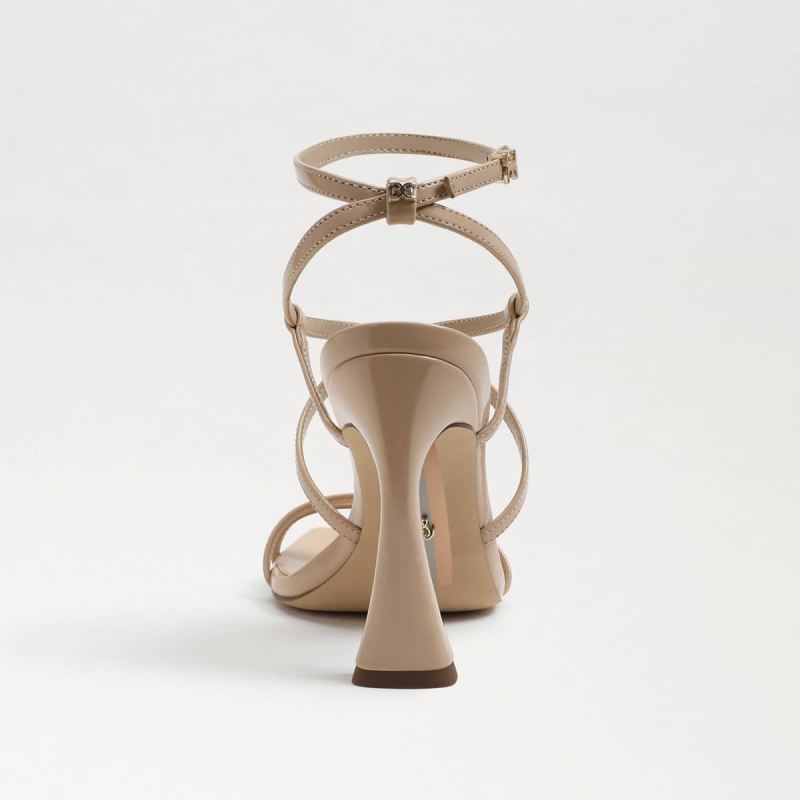 Sam Edelman Lela Strappy Heel-Light Latte Patent