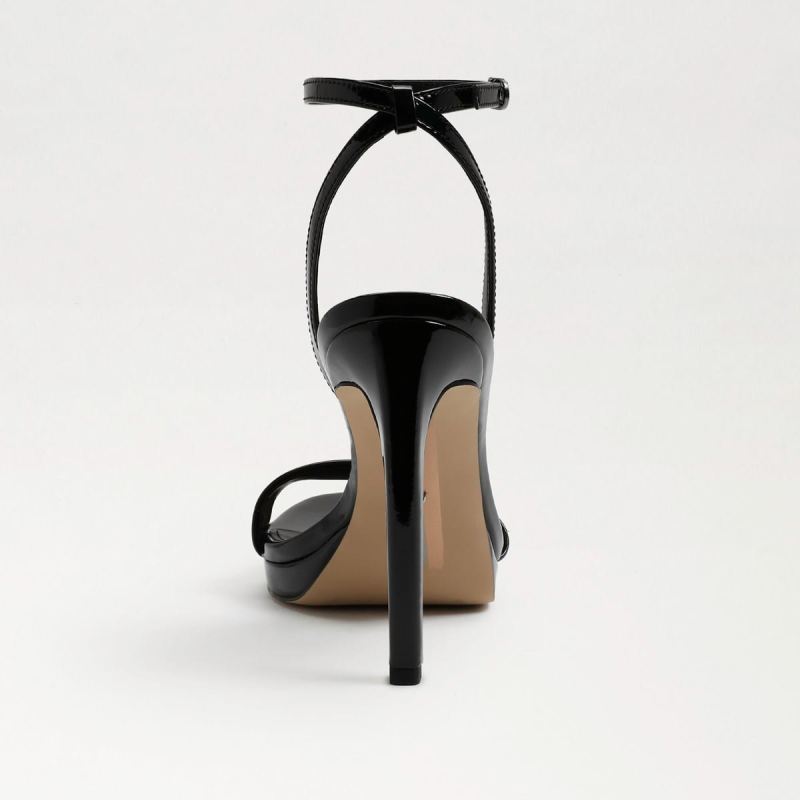 Sam Edelman Jade Ankle Strap Heel-Black Patent