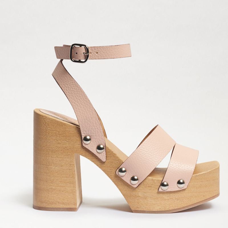 Sam Edelman Angela Platform Heeled Sandal-Summer Beige Leather