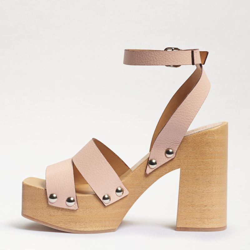 Sam Edelman Angela Platform Heeled Sandal-Summer Beige Leather