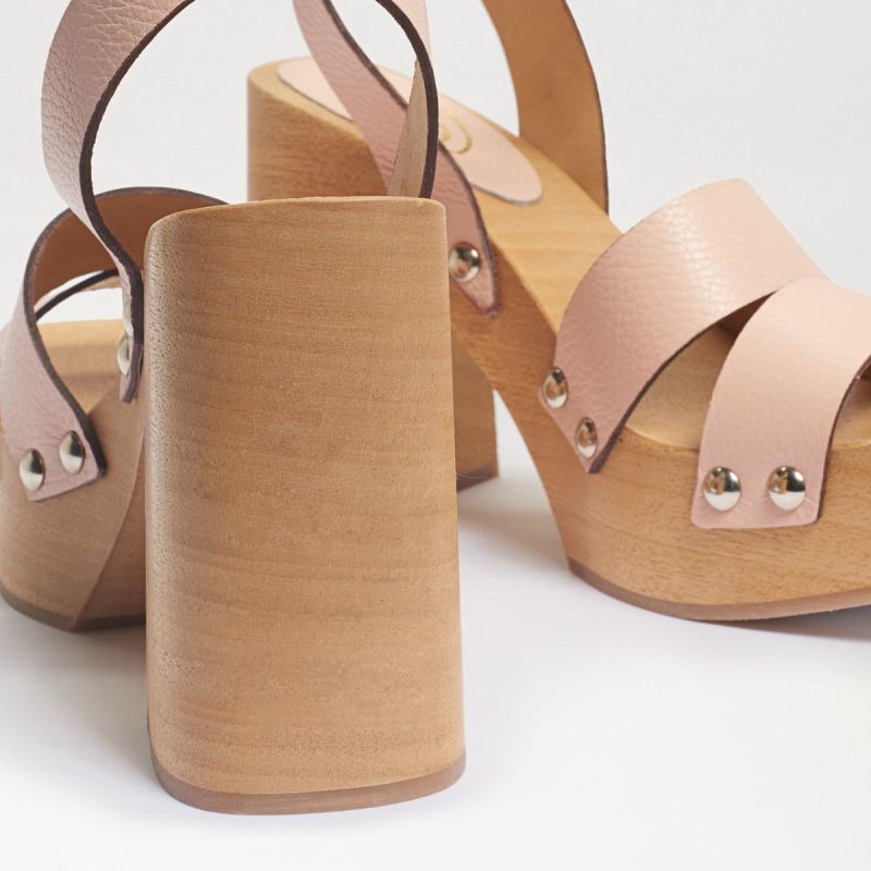 Sam Edelman Angela Platform Heeled Sandal-Summer Beige Leather