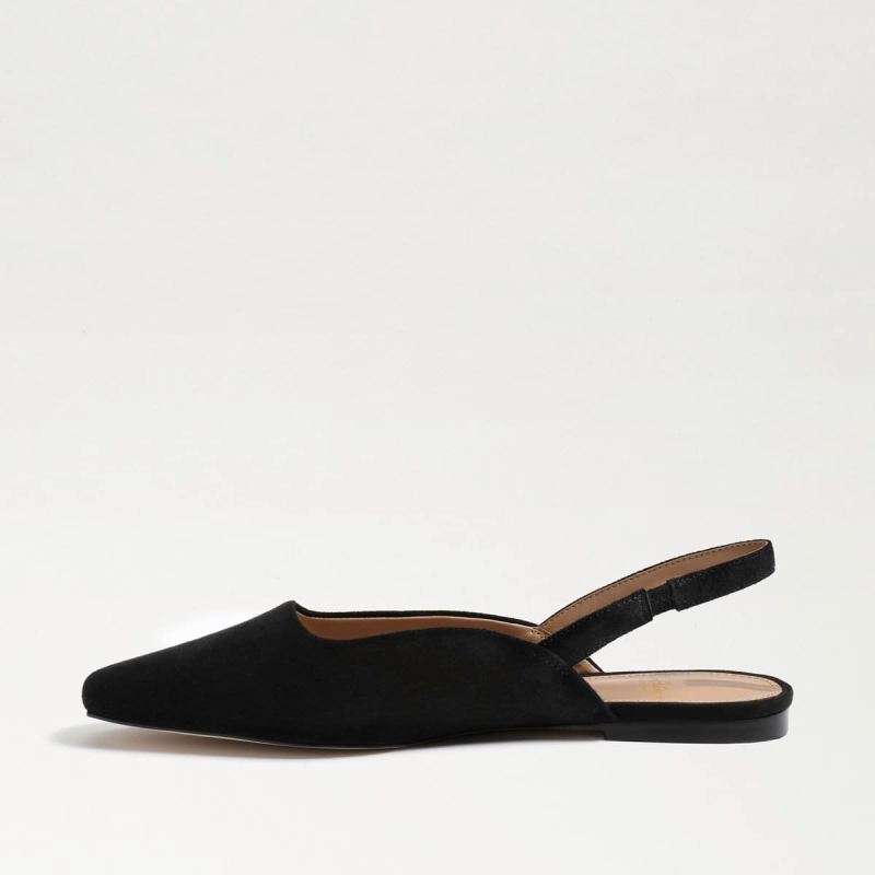 Sam Edelman Connell Slingback Flat-Black Suede