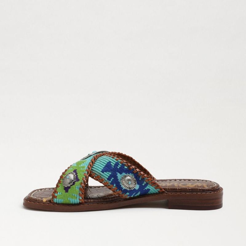 Sam Edelman Hagen Slide Sandal-Turquoise Multi