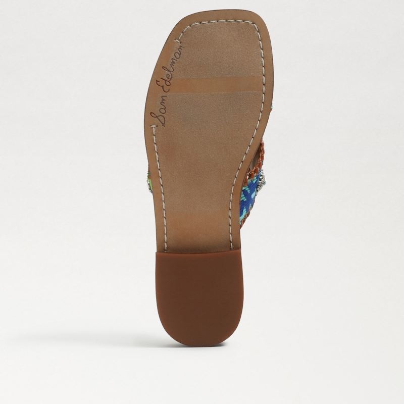 Sam Edelman Hagen Slide Sandal-Turquoise Multi