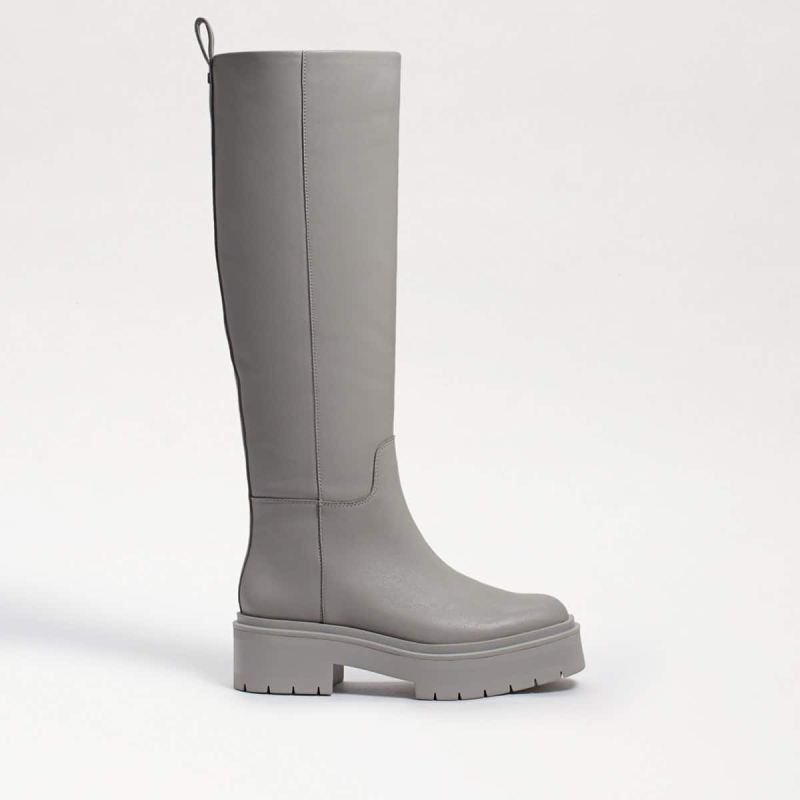 Sam Edelman Larina Tall Boot-Pebble Grey Leather