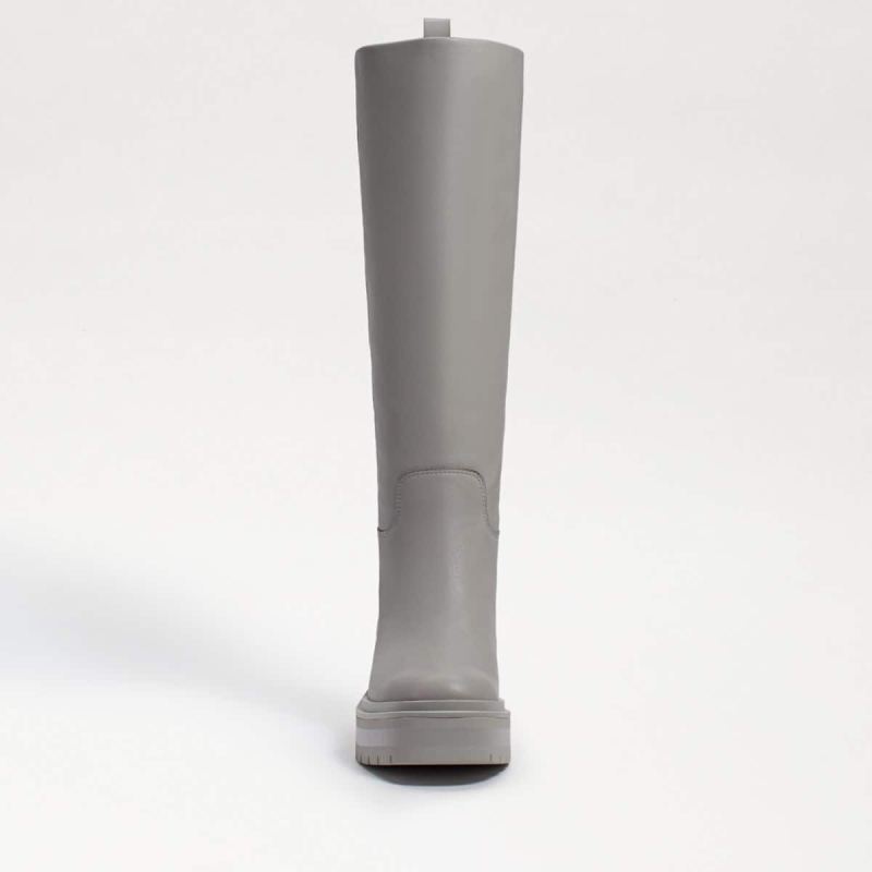 Sam Edelman Larina Tall Boot-Pebble Grey Leather