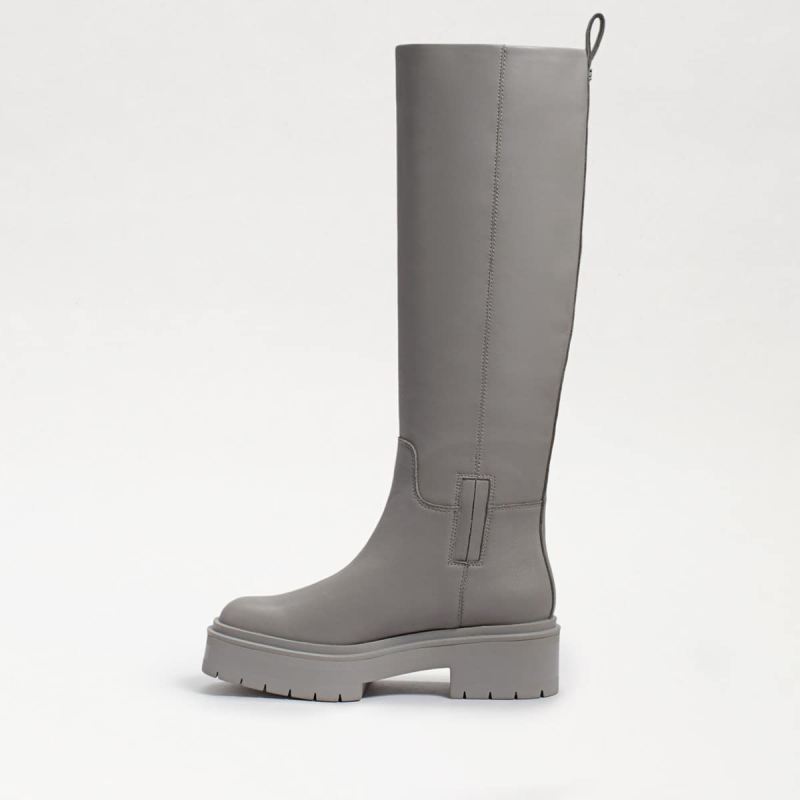 Sam Edelman Larina Tall Boot-Pebble Grey Leather