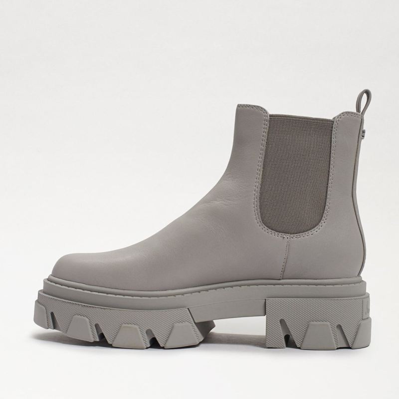 Sam Edelman Daelyn Chunky Sole Short Boot-Pebble Grey Leather