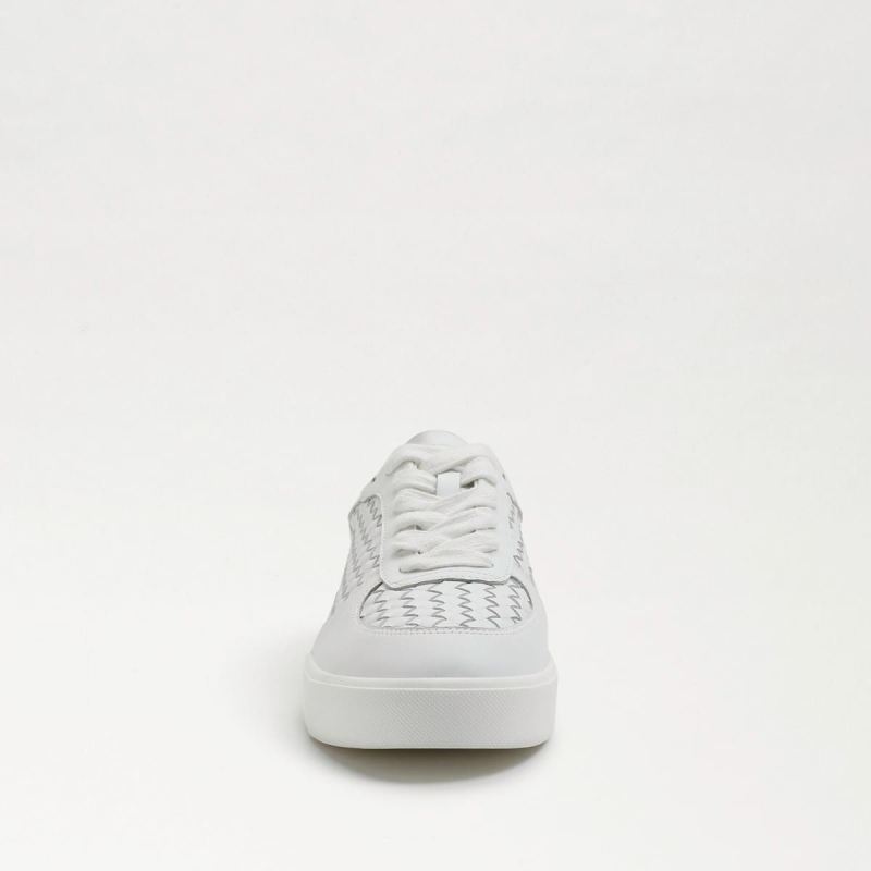 Sam Edelman Emma Lace Up Sneaker-White Leather