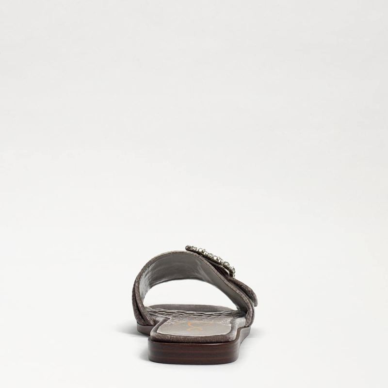 Sam Edelman Inez Slide Sandal-Light Grey Velvet