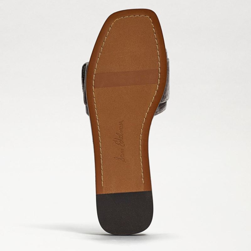 Sam Edelman Inez Slide Sandal-Light Grey Velvet