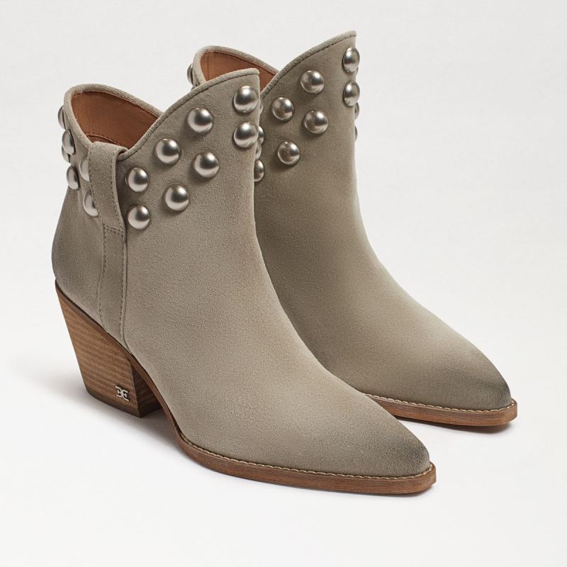 Sam Edelman Wildie Studded Western Bootie-Pelican Green Suede Sam Edelman Wildie Studded Western Bootie-Pelican Green Suede