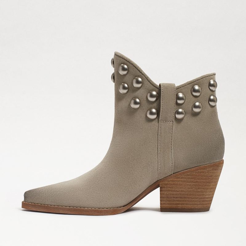 Sam Edelman Wildie Studded Western Bootie-Pelican Green Suede