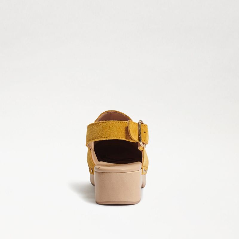 Sam Edelman Hilda Bit Sling Back Clog-Mustard Suede