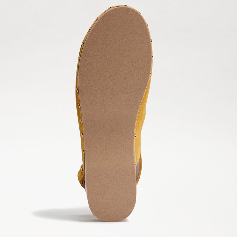 Sam Edelman Hilda Bit Sling Back Clog-Mustard Suede