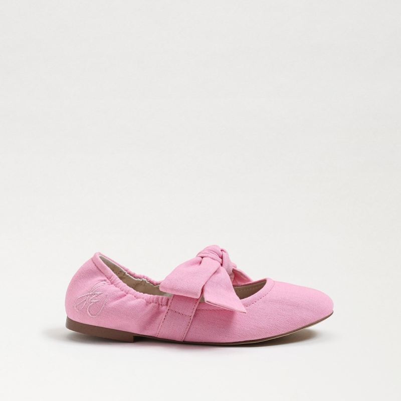 Sam Edelman Felicity Kids Ballet Flat-Bubble Gum Linen