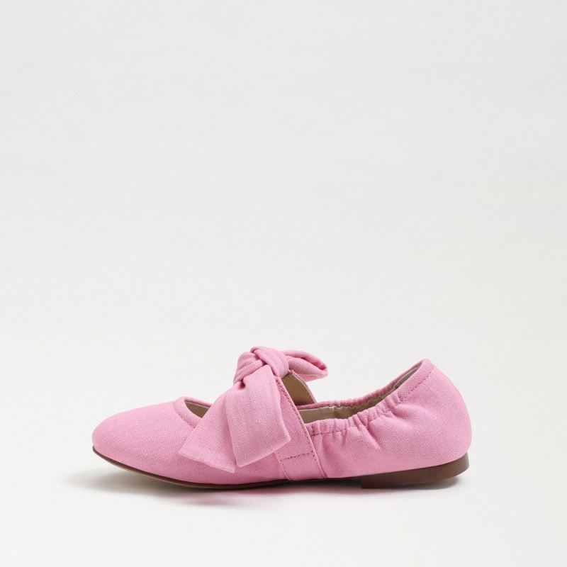 Sam Edelman Felicity Kids Ballet Flat-Bubble Gum Linen