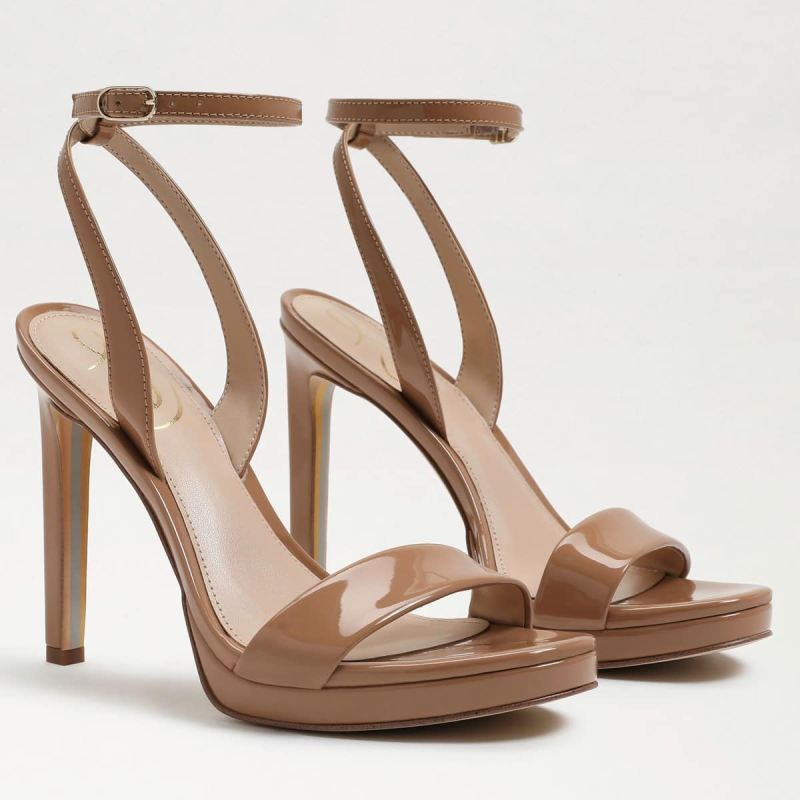 Sam Edelman Jade Ankle Strap Heel-Rosa Blush Patent