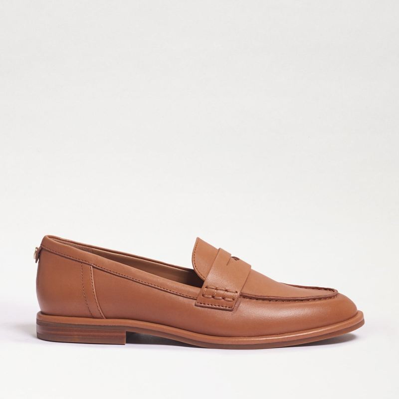 Sam Edelman Birch Penny Loafer-Lt Cuoio Brown Leather