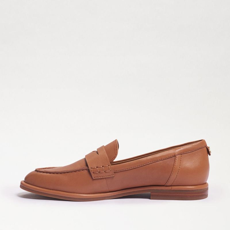 Sam Edelman Birch Penny Loafer-Lt Cuoio Brown Leather