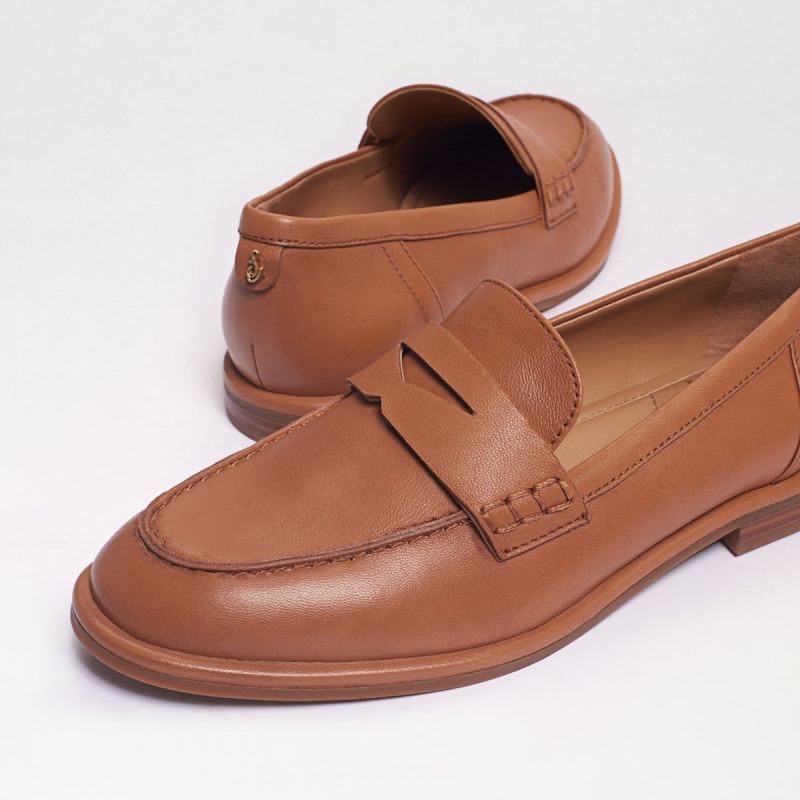 Sam Edelman Birch Penny Loafer-Lt Cuoio Brown Leather