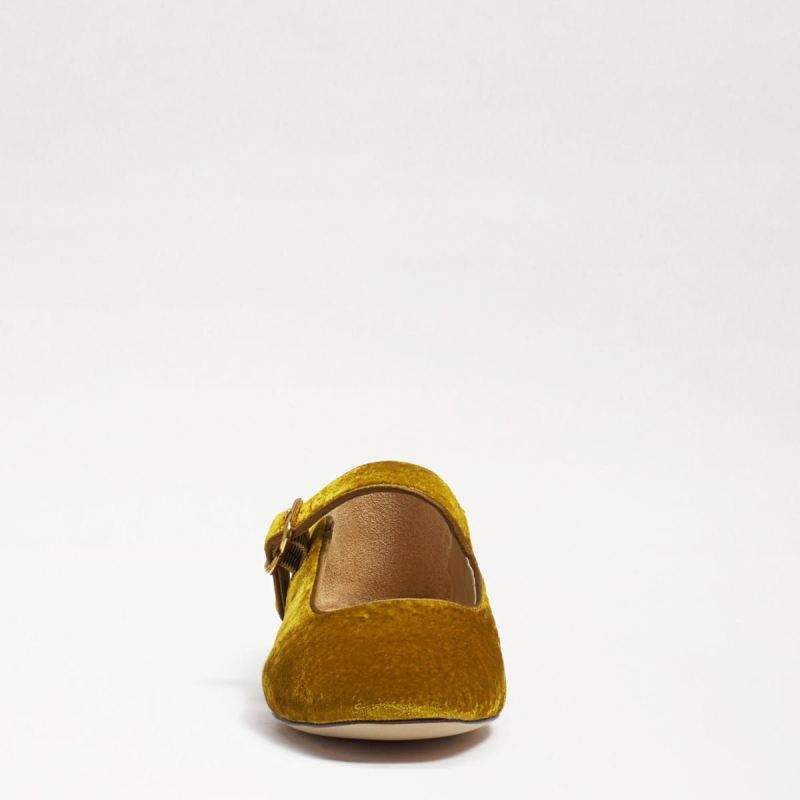 Sam Edelman Michaela Mary Jane Flat-Rust Velvet