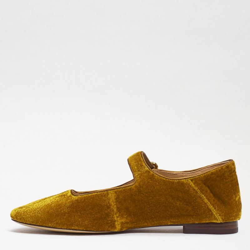 Sam Edelman Michaela Mary Jane Flat-Rust Velvet