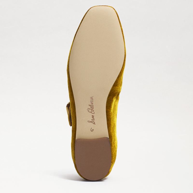 Sam Edelman Michaela Mary Jane Flat-Rust Velvet