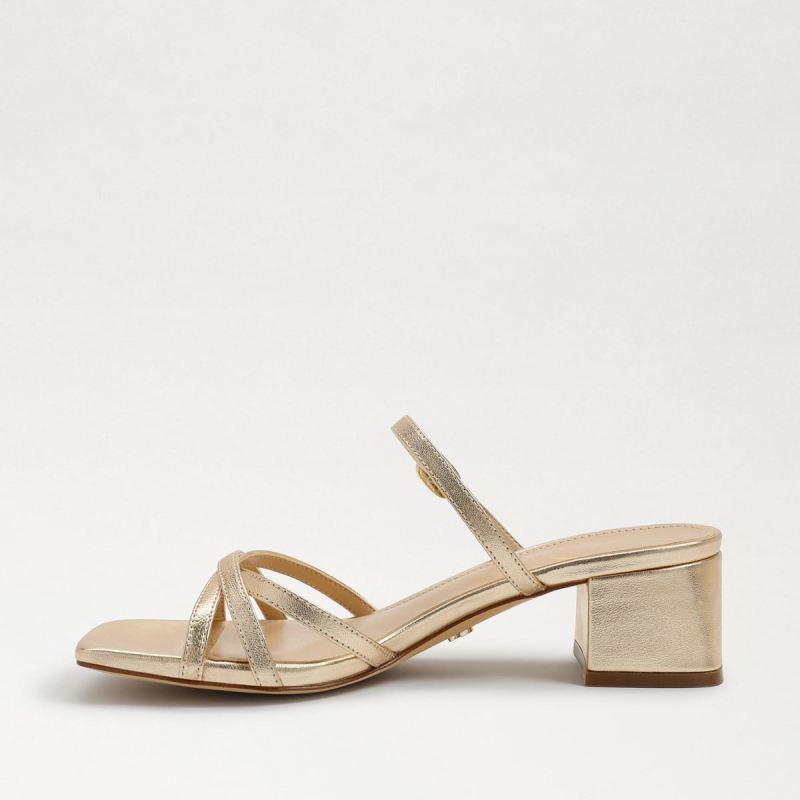 Sam Edelman Rachelle Block Heel-Gold Leaf