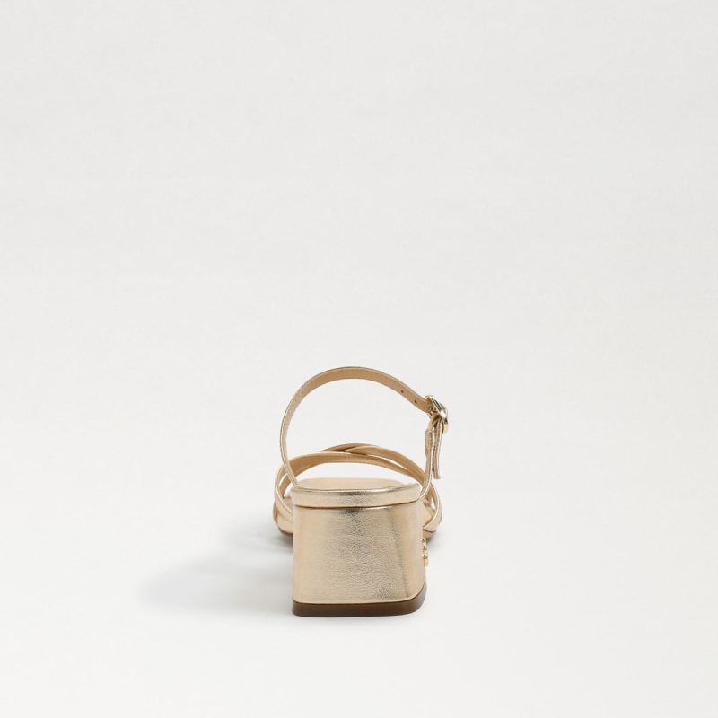 Sam Edelman Rachelle Block Heel-Gold Leaf
