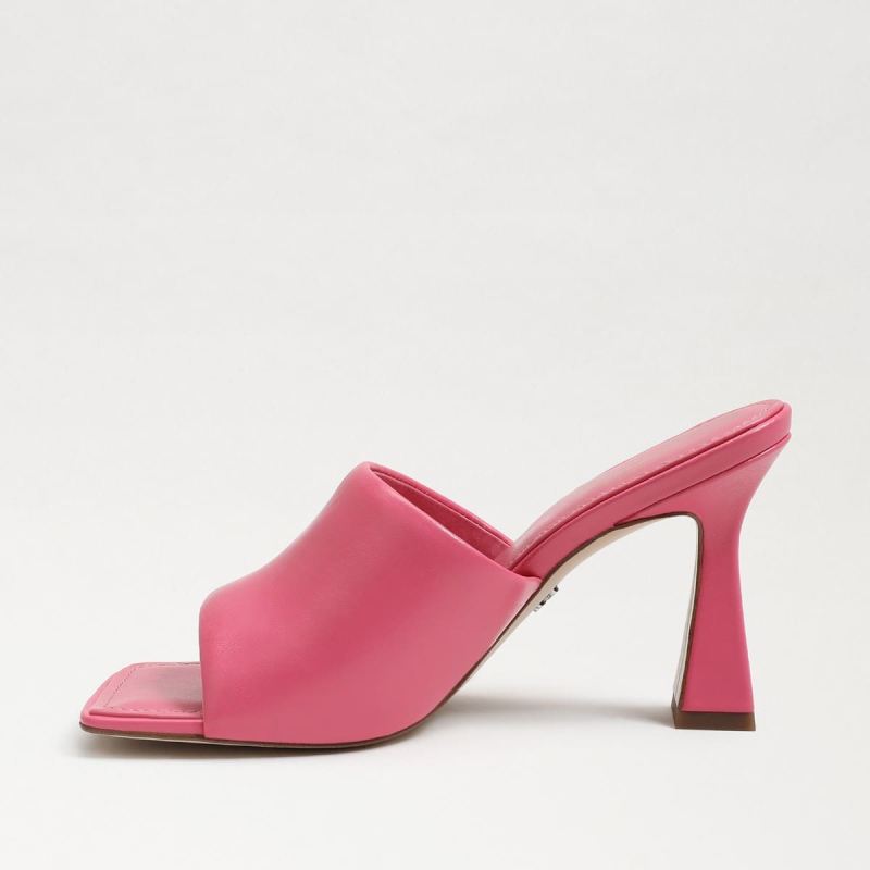 Sam Edelman Carmen Mule Heel Sandal-Carmine Rose Leather