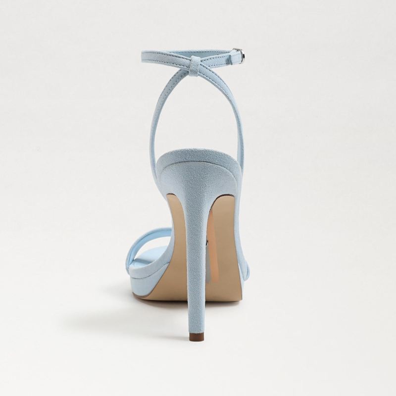 Sam Edelman Jade Ankle Strap Heel-Riviera Blue Suede