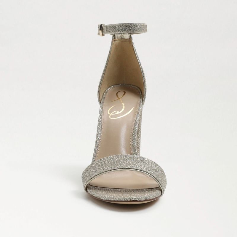 Sam Edelman Yaro Block Heel Sandal-Light Gold Mesh