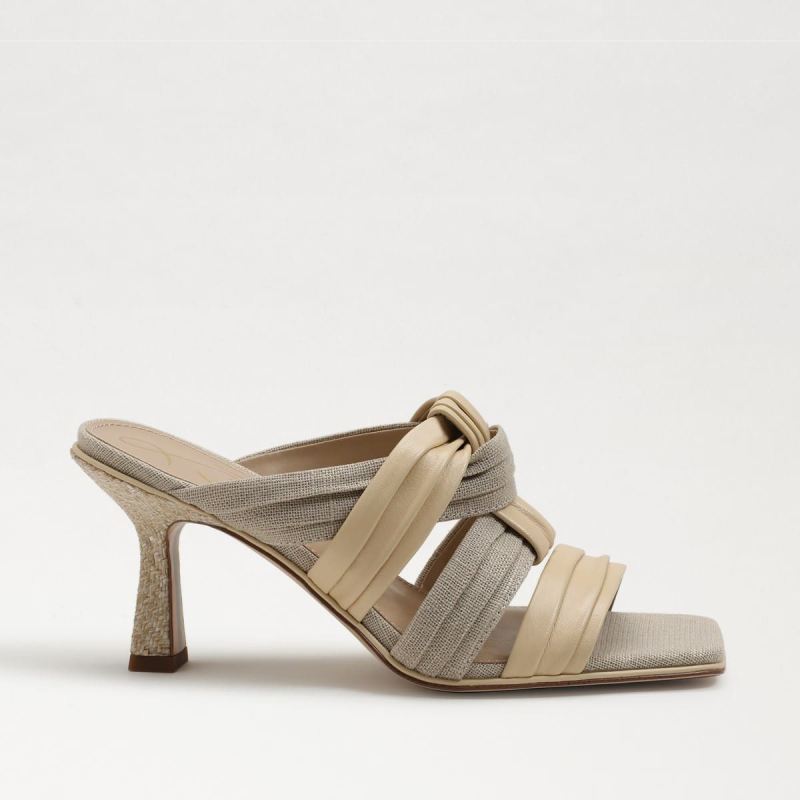 Sam Edelman Karsten Strappy Mule-Ivory Linen/Leather