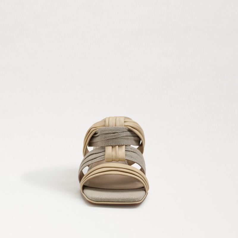 Sam Edelman Karsten Strappy Mule-Ivory Linen/Leather