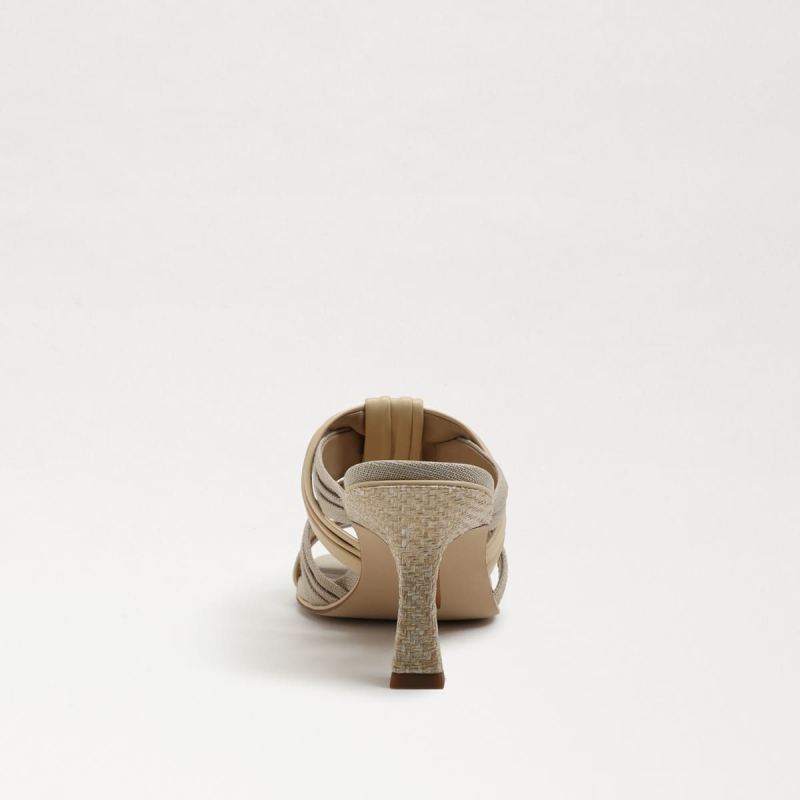 Sam Edelman Karsten Strappy Mule-Ivory Linen/Leather