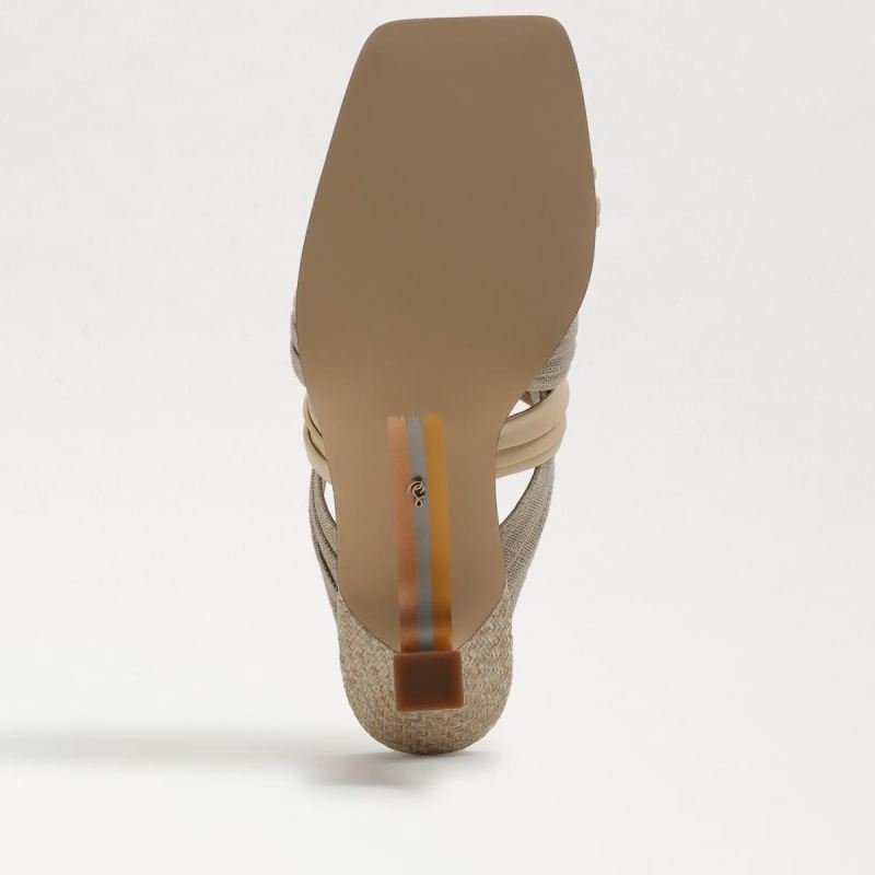 Sam Edelman Karsten Strappy Mule-Ivory Linen/Leather
