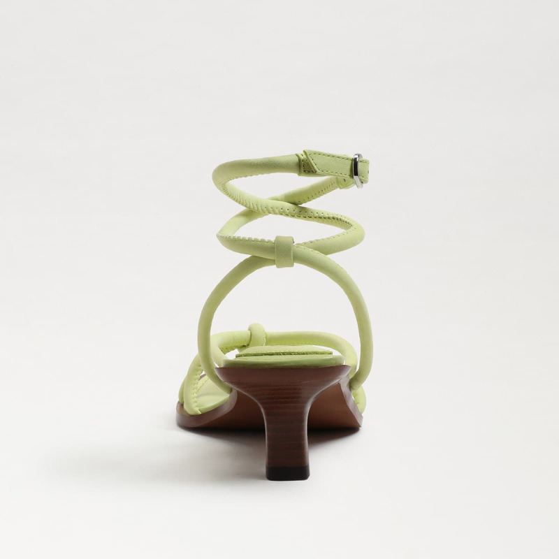 Sam Edelman Dia Strappy Kitten Heel-Kiwi Leather