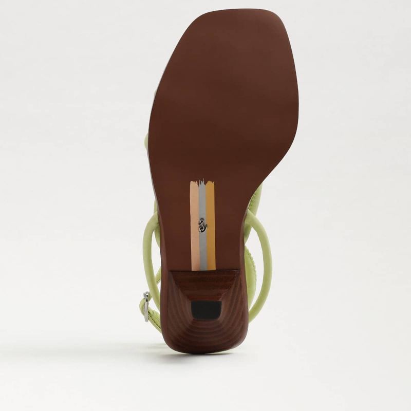 Sam Edelman Dia Strappy Kitten Heel-Kiwi Leather