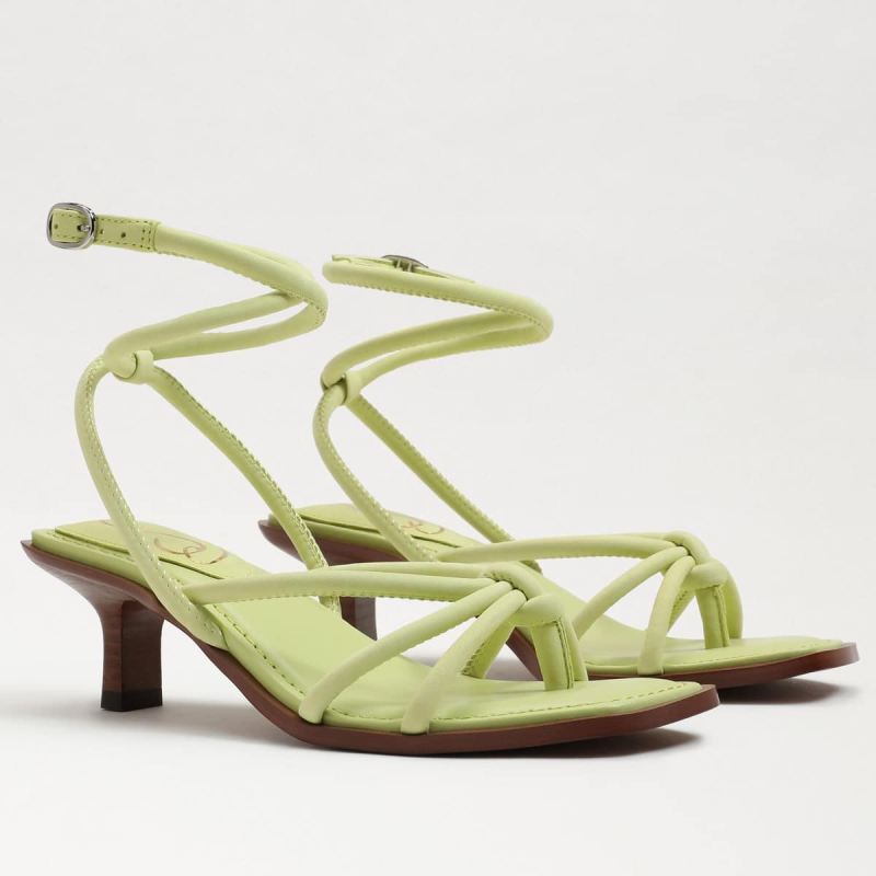 Sam Edelman Dia Strappy Kitten Heel-Kiwi Leather