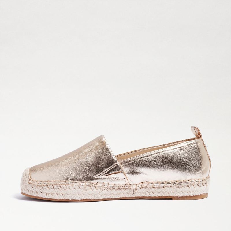 Sam Edelman Kenley Slip On Espadrille-Gold Leaf Leather