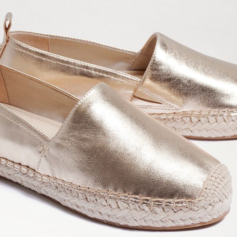 Sam Edelman Kenley Slip On Espadrille-Gold Leaf Leather