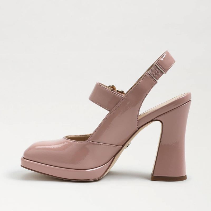 Sam Edelman Jildie Mary Jane Sling Back Heel-Cedar Pink Patent