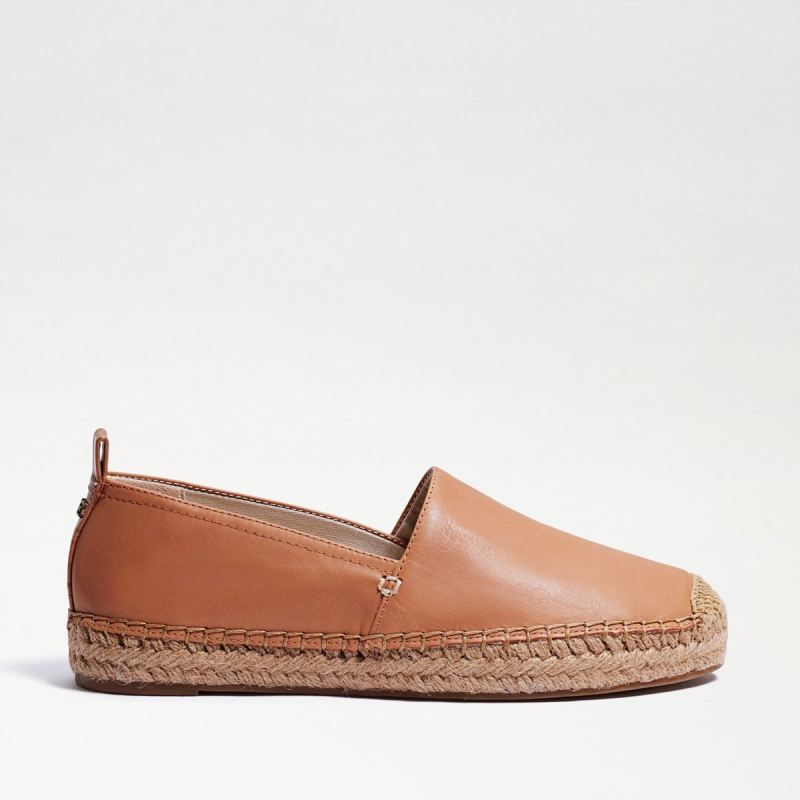 Sam Edelman Kenley Slip On Espadrille-Lt Cuoio Brown Leather