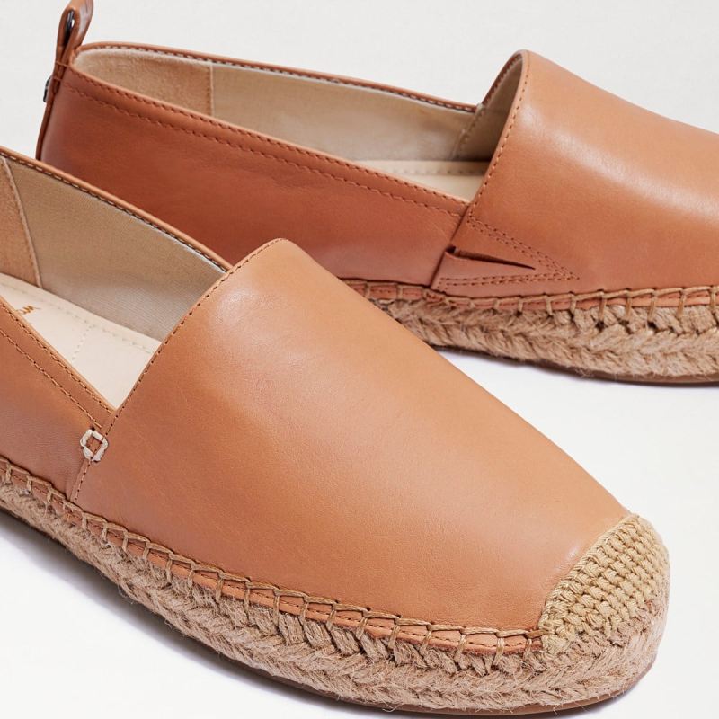 Sam Edelman Kenley Slip On Espadrille-Lt Cuoio Brown Leather