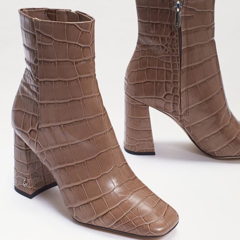 Sam Edelman Codie Ankle Bootie-Cedarwood Croc