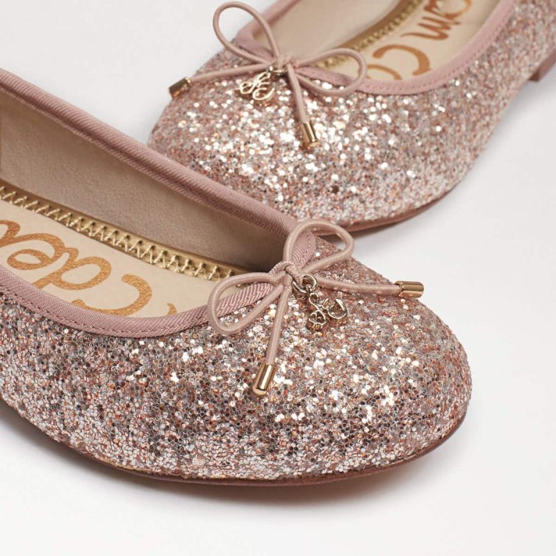 Sam Edelman Felicia Kids Ballet Flat-Champagne Glitter