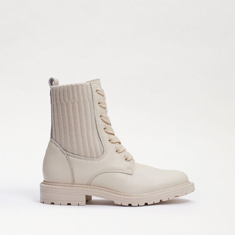 Sam Edelman Lydell Kids Combat Boot-Modern Ivory Leather