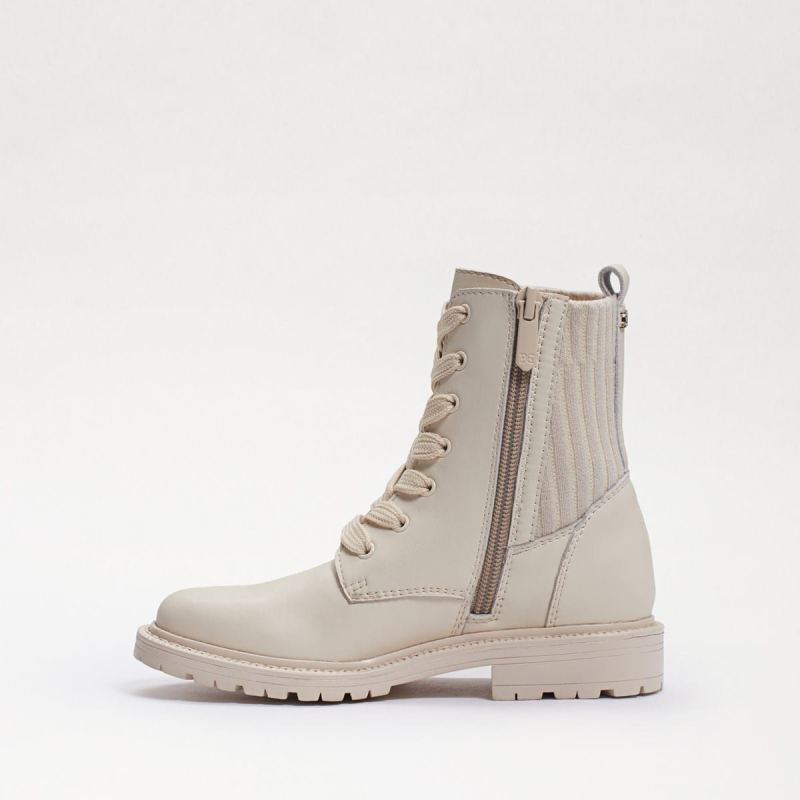 Sam Edelman Lydell Kids Combat Boot-Modern Ivory Leather